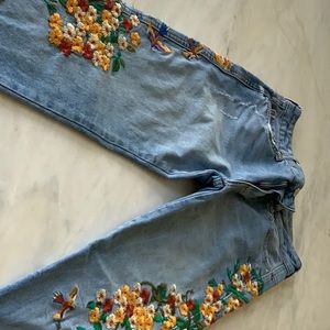 Free people embroidered jeans